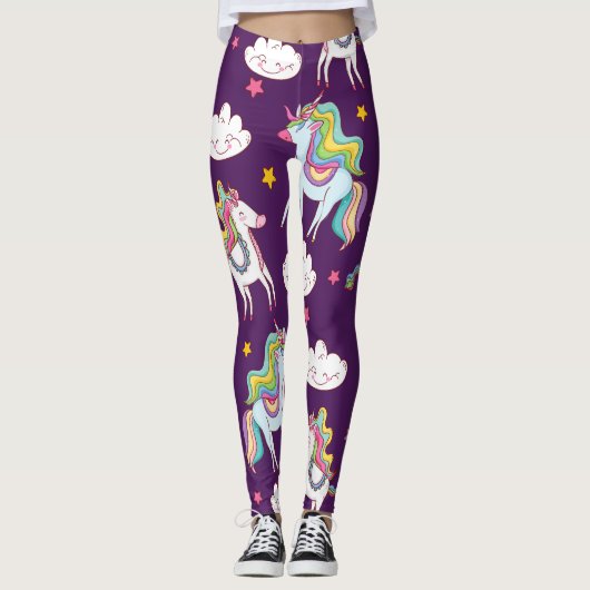 Pattern Unicorn Funny Magic Horse Leggings (Voorkant)