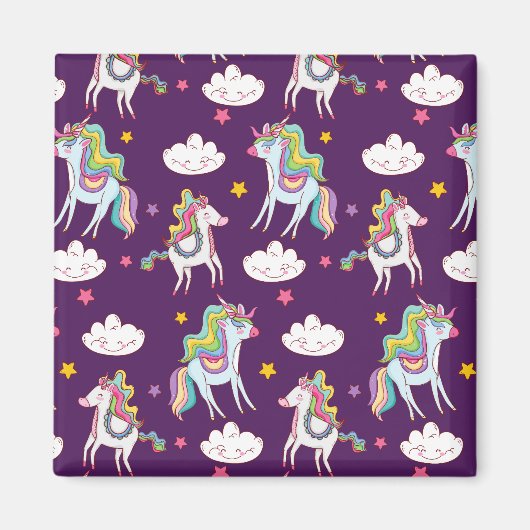 Pattern Unicorn Funny Magic Horse Magneet (Voorkant)