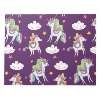 Pattern Unicorn Funny Magic Horse Notitieblok