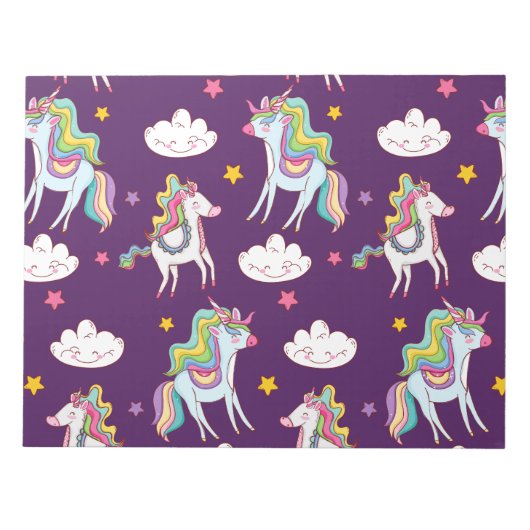 Pattern Unicorn Funny Magic Horse Notitieblok (Voorkant)