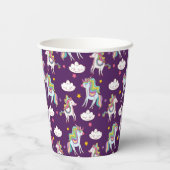 Pattern Unicorn Funny Magic Horse Papieren Bekers (Achterkant)