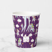 Pattern Unicorn Funny Magic Horse Papieren Bekers (Rechts)
