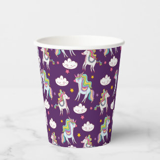 Pattern Unicorn Funny Magic Horse Papieren Bekers