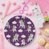 Pattern Unicorn Funny Magic Horse Papieren Bordje (Feest)