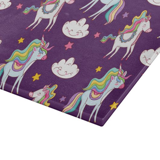 Pattern Unicorn Funny Magic Horse Snijplank (Hoek)