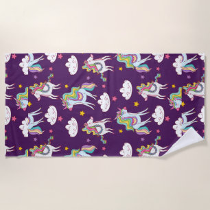 Pattern Unicorn Funny Magic Horse Strandlaken