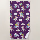 Pattern Unicorn Funny Magic Horse Strandlaken (Voorkant)