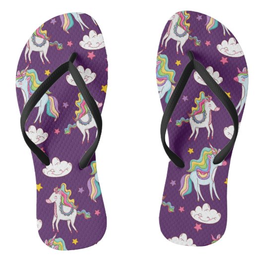 Pattern Unicorn Funny Magic Horse Teenslippers (Voetbed)