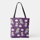 Pattern Unicorn Funny Magic Horse Tote Bag (Achterkant)