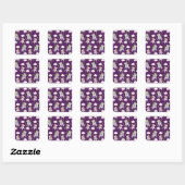 Pattern Unicorn Funny Magic Horse Vierkante Sticker (Vel)
