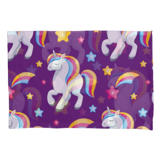 Pattern Unicorn Magic Horse Cute Kussensloop (Voorkant-Links)