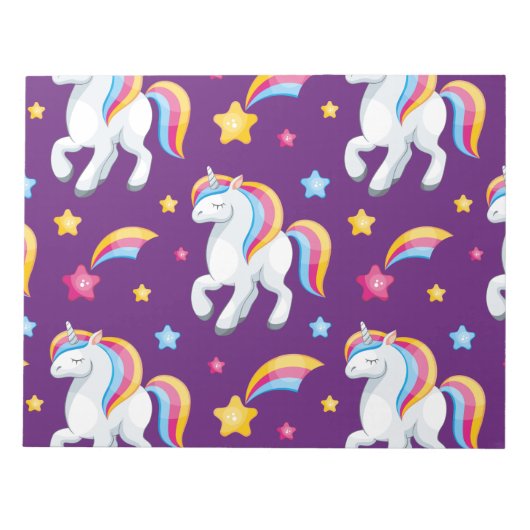 Pattern Unicorn Magic Horse Cute Notitieblok (Voorkant)