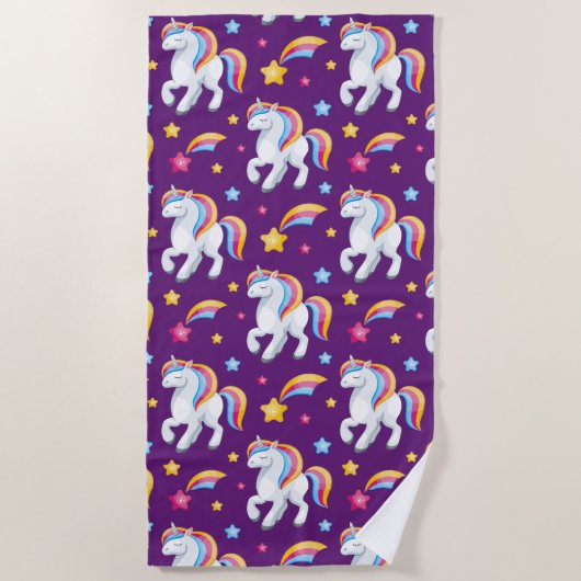 Pattern Unicorn Magic Horse Cute Strandlaken (Voorkant)