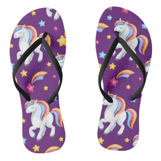 Pattern Unicorn Magic Horse Cute Teenslippers (Voetbed)