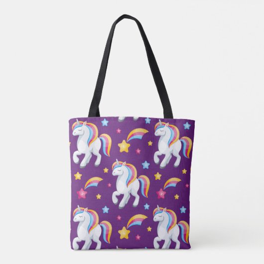 Pattern Unicorn Magic Horse Cute Tote Bag (Achterkant)