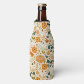 Pattern Vintage pumpkin Groovy Flesjeskoeler (Fles Voorkant)