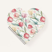 Pattern Watercolor Modern Tulips Notitieboek (Voorkant)