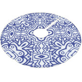 Pattern With Blue on White Kerstboom Rok (Gekanteld)