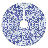 Pattern With Blue on White Kerstboom Rok (Voorkant)