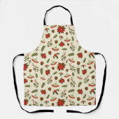 Pattern with Christmas Motifs Schort (Voorkant)