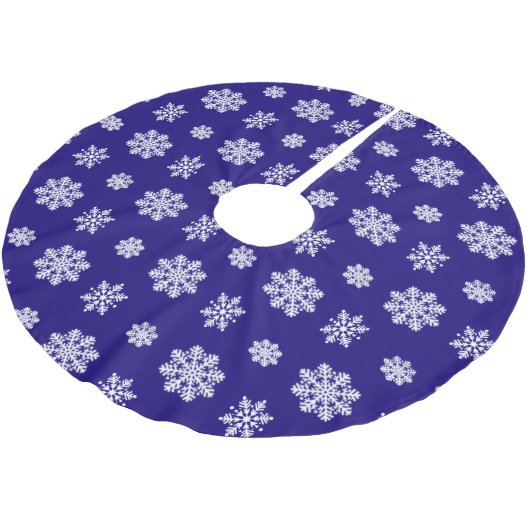 Pattern With large snowflakes Kerstboom Rok (Gekanteld)