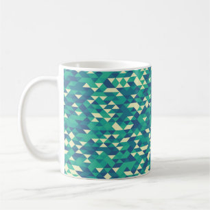 Pattern with random colored Diamonds Generative Ar Koffiemok