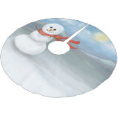 Pattern With snow man Kerstboom Rok (Gekanteld)