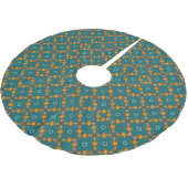 Pattern With teal,green, orange Kerstboom Rok (Gekanteld)