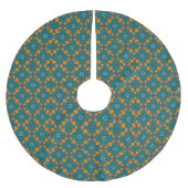 Pattern With teal,green, orange Kerstboom Rok (Voorkant)