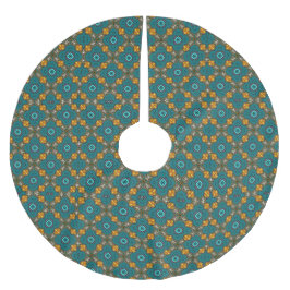 Pattern With teal,green, orange Kerstboom Rok