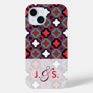 Pattern World red green iPhone 15 Case