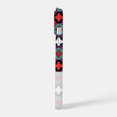 Pattern World red green iPhone 15 Hoesje (Linkerkant)