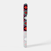 Pattern World red green iPhone 15 Hoesje (Rechterkant)