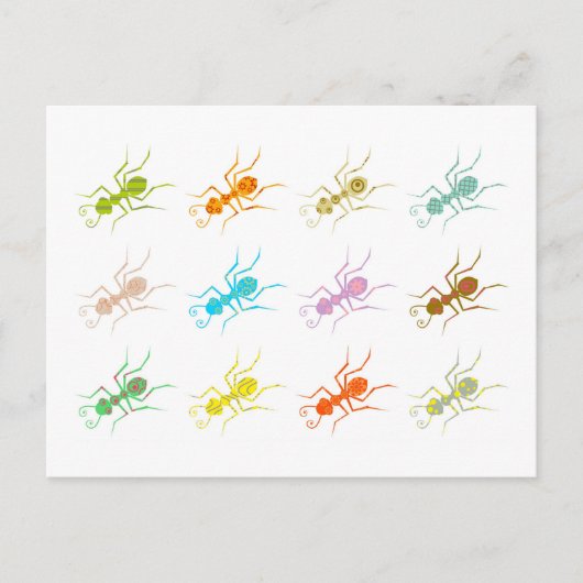 Patterned Ants Briefkaart (Voorkant)