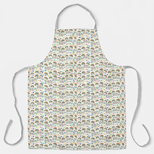 Patterned apron featuring colorful repeating  schort (Voorkant)
