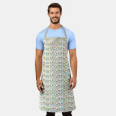 Patterned apron featuring colorful repeating  schort (Gedragen)