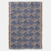  Patterned Blue en Gold Deken (Voorkant Verticaal)