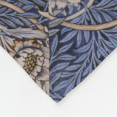  Patterned Blue en Gold Fleece Deken (Hoek)