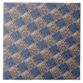  Patterned Blue en Gold Tegeltje (Voorkant)