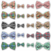 Patterned Bow Stropdassen Sticker Set (Voorkant)