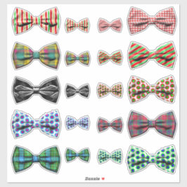 Patterned Bow Stropdassen Sticker Set