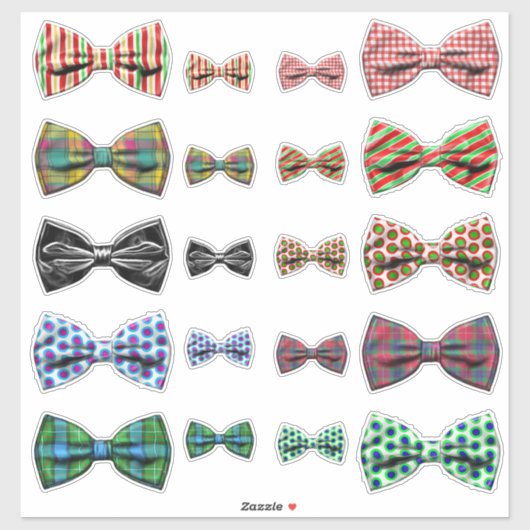 Patterned Bow Stropdassen Sticker Set (Vel)