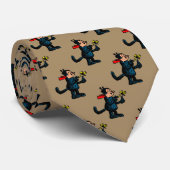  Patterned Cartoon Kat Necktie Stropdas (Opgerold)