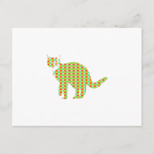 Patterned Cat Briefkaart