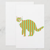 Patterned Cat Briefpapier (Voorkant / Achterkant)