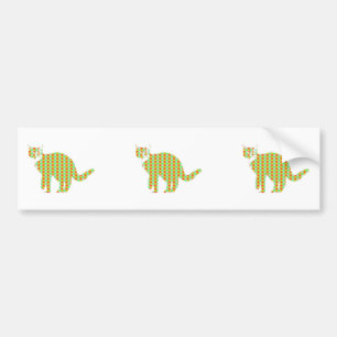 Patterned Cat Bumpersticker