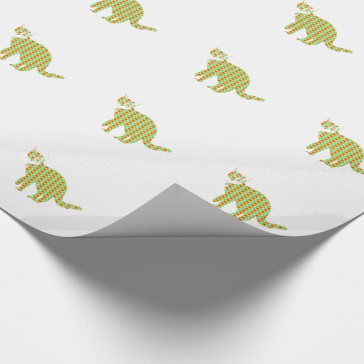 Patterned Cat Cadeaupapier (Hoek)