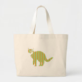 Patterned Cat Grote Tote Bag (Voorkant)