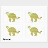 Patterned Cat Rechthoekige Sticker (Vel)