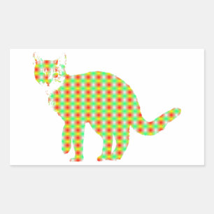 Patterned Cat Rechthoekige Sticker